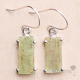 Green Kyanite earrings silver Ag 925 E130