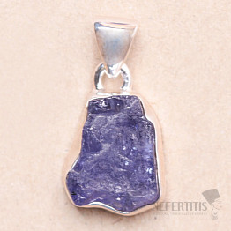 Tanzanite raw pendant silver Ag 925 LOT130