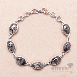 Kristall mit Turmalin Armband Silber Ag 925 B137