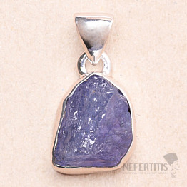 Tanzanite raw pendant silver Ag 925 LOT138