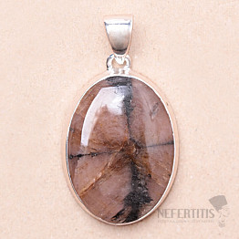 Chiastolite pendant silver Ag 925 P1398