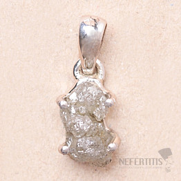 Diamond natural raw pendant silver Ag 925 LOT14