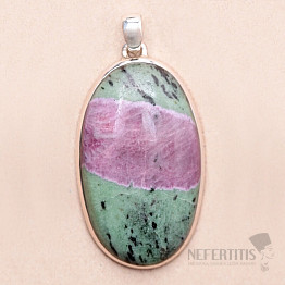 Ruby in zoisite pendant silver Ag 925 P1428