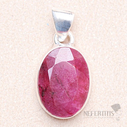 Indian ruby - modified pendant silver Ag 925 1432