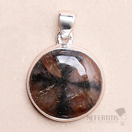 Chiastolite pendant silver Ag 925 P1478