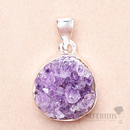 Amethyst druse pendant silver Ag 925 P1483