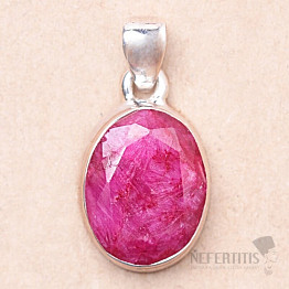 Indian ruby - modified pendant silver Ag 925 P1524