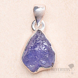 Tanzanite raw pendant silver Ag 925 LOT154