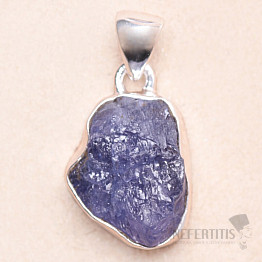 Tanzanite raw pendant silver Ag 925 LOT155