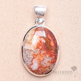 Agate lacy Laguna Lace pendant silver Ag 925 P1703