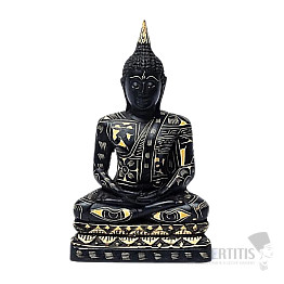 Buddha meditating black and gold