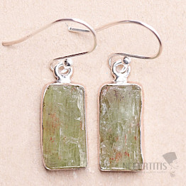 Green Kyanite earrings silver Ag 925 E175