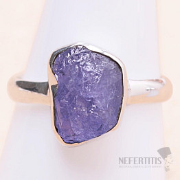 Tanzanite raw ring silver Ag 925 LOT179