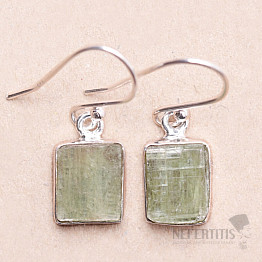 Green Kyanite earrings silver Ag 925 E182