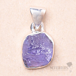 Tanzanite raw pendant silver Ag 925 LOT185