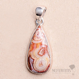 Agate lacy Laguna Lace pendant silver Ag 925 P1892