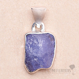 Tanzanite raw pendant silver Ag 925 LOT191