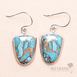 Turquoise blue earrings silver Ag 925 E1923