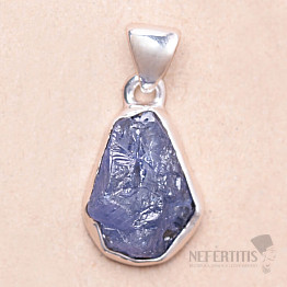 Tanzanite raw pendant silver Ag 925 LOT194