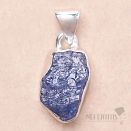 Tanzanite raw pendant silver Ag 925 LOT196