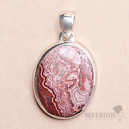 Agate lacy Laguna Lace pendant silver Ag 925 P1972