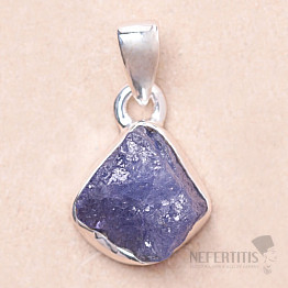 Tanzanite raw pendant silver Ag 925 LOT198