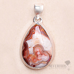 Agate lacy Laguna Lace pendant silver Ag 925 P2012