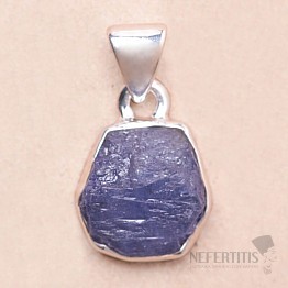 Tanzanite raw pendant silver Ag 925 LOT206