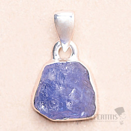 Tanzanite raw pendant silver Ag 925 LOT213