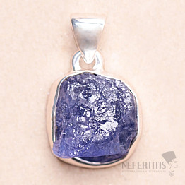 Tanzanite raw pendant silver Ag 925 LOT214