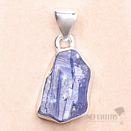 Tanzanite raw pendant silver Ag 925 LOT217