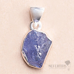 Tanzanite raw pendant silver Ag 925 LOT224