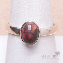 Opal black Ethiopian ring silver Ag 925 R230