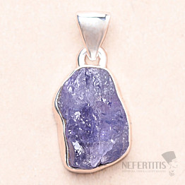 Tanzanite raw pendant silver Ag 925 LOT233