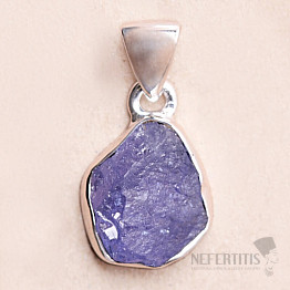 Tanzanite raw pendant silver Ag 925 LOT236