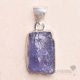 Tanzanite raw pendant silver Ag 925 LOT238