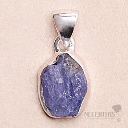 Tanzanite raw pendant silver Ag 925 LOT239