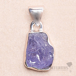 Tanzanite raw pendant silver Ag 925 LOT242