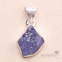 Tanzanite raw pendant silver Ag 925 LOT243