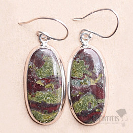 Dragon stone earrings silver Ag 925 E278