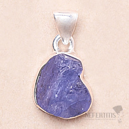 Tanzanite raw pendant silver Ag 925 LOT249