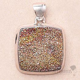 Pyrite rainbow pendant silver Ag 925 P255