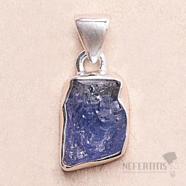 Tanzanite raw pendant silver Ag 925 LOT257