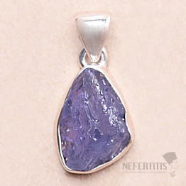 Tanzanite raw pendant silver Ag 925 LOT258