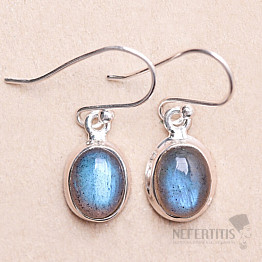 Labradorite rainbow earrings silver Ag 925 E279