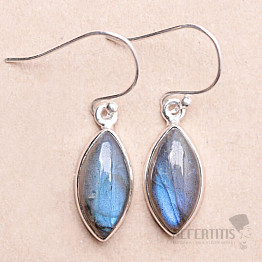 Labradorite rainbow earrings silver Ag 925 E287