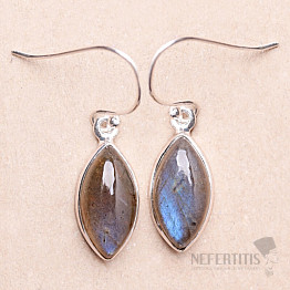 Labradorite rainbow earrings silver Ag 925 E305