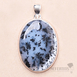 Opal dendritic pendant silver Ag 925 P3055