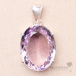 Amethyst Rose de France pendant silver Ag 925 P311