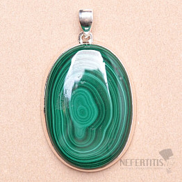 Malachite pendant silver Ag 925 P3114